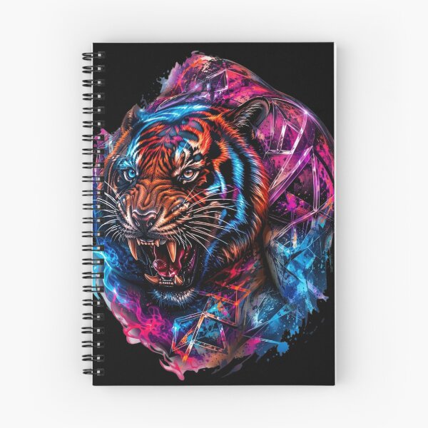 Item preview, Neon Cosmic Tiger Splash Art Graphic designed and sold by RoyalDeluxGo.