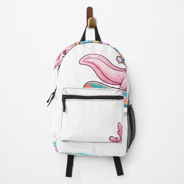 Item preview, Cute Skateboarder Pink Axolotl with Colorful Splash designed and sold by Rahat3344.