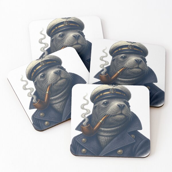 Item preview, salty dog capt sealion w pipe designed and sold by PhiloDoh.
