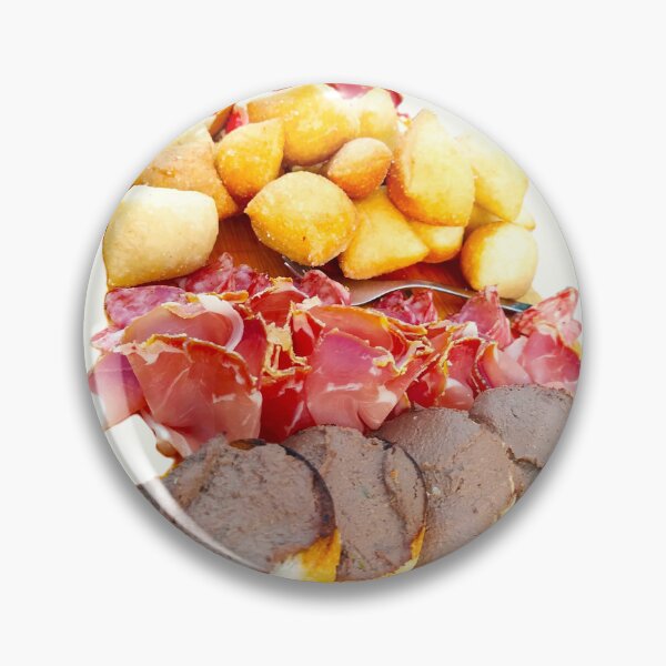 Item preview, Tuscan appetizer-antipasto, Italy. Slices of salami, ham, croutons, fried pasta on a transparent background, close-up. designed and sold by ollgast5.