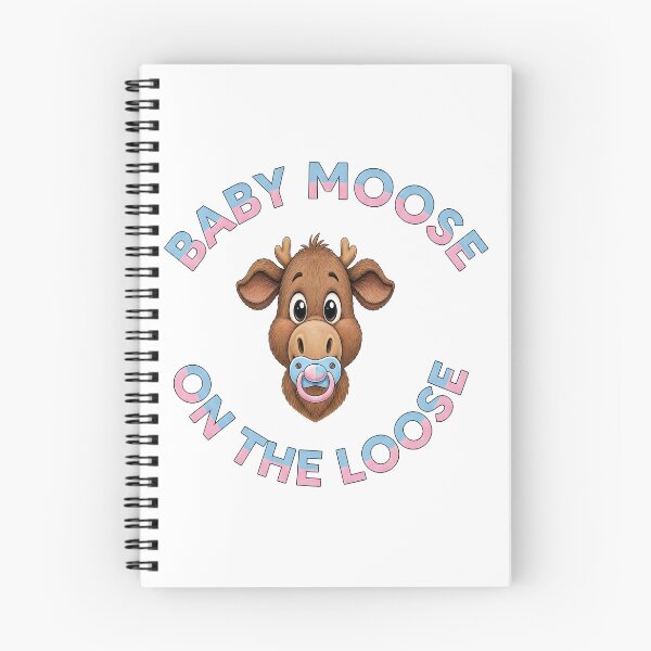 Item preview, Baby Moose On The Loose Cute Animal Art designed and sold by ScenicRoute66.