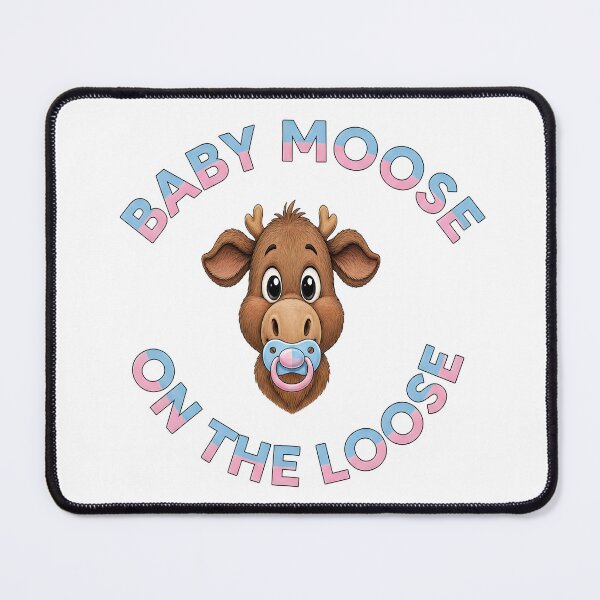 Item preview, Baby Moose On The Loose Cute Animal Art designed and sold by ScenicRoute66.