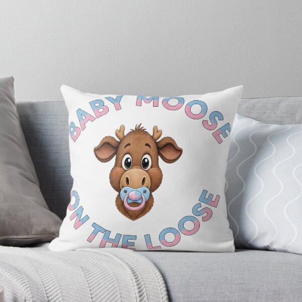 Item preview, Baby Moose On The Loose Cute Animal Art designed and sold by ScenicRoute66.