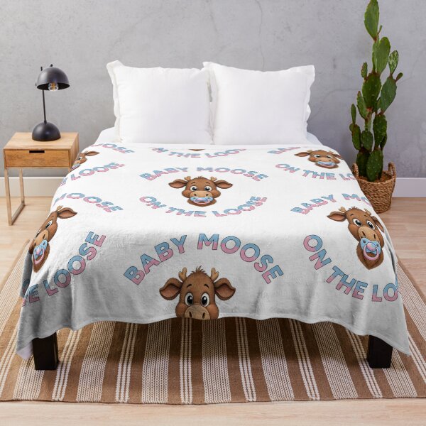 Item preview, Baby Moose On The Loose Cute Animal Art designed and sold by ScenicRoute66.