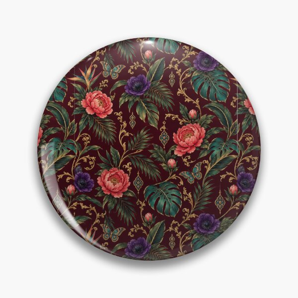 Item preview, Baroque Botanical Floral & Gold Ornament - Dark Vintage Garden Pattern designed and sold by lovelys-store.