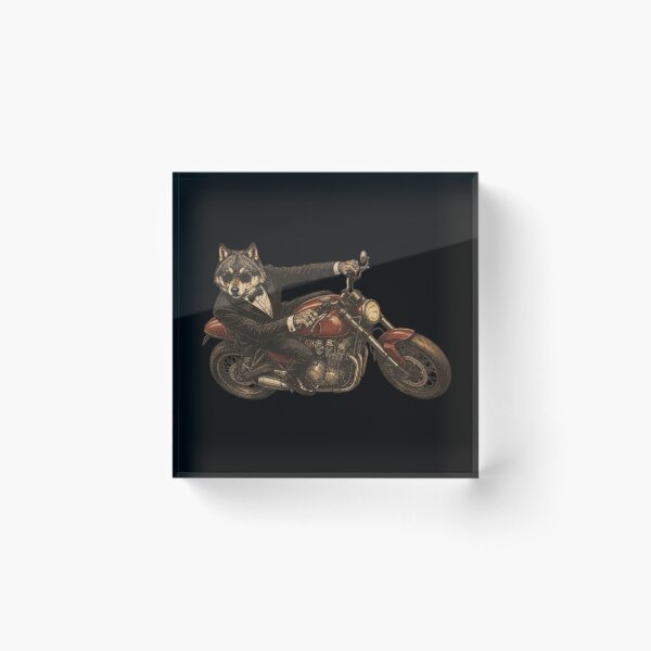 Item preview, Elegant Biker Wolf – Stylish Animal T-Shirt designed and sold by Animal Cosmic Society.