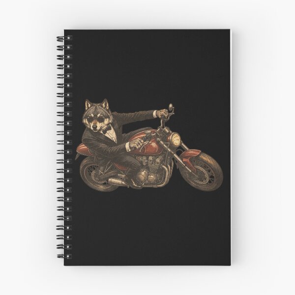 Item preview, Elegant Biker Wolf – Stylish Animal T-Shirt designed and sold by Animal Cosmic Society.