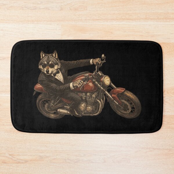 Item preview, Elegant Biker Wolf – Stylish Animal T-Shirt designed and sold by Animal Cosmic Society.