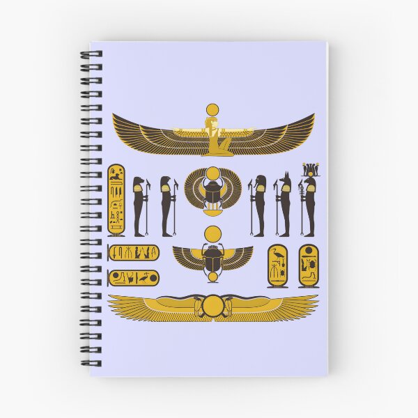 Item preview, Golden Egyptian Mythology Symbols - Winged Isis and Scarab Art designed and sold by ShabanMerch⭐⭐⭐.