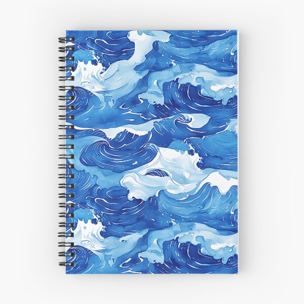 Item preview, Japanese-Inspired Ocean Waves In Cool, Calming Blue  designed and sold by DEC02.