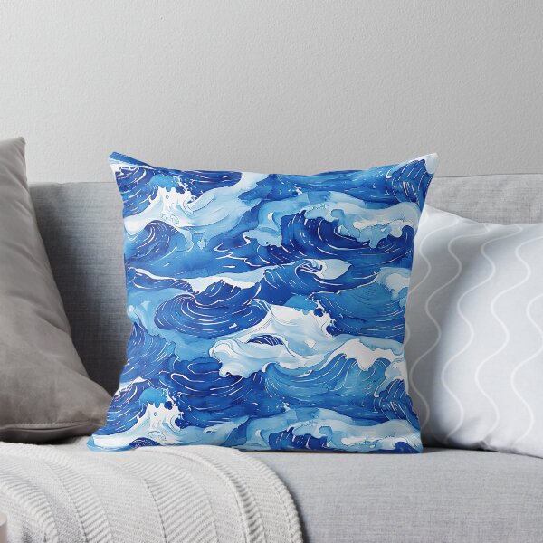 Item preview, Japanese-Inspired Ocean Waves In Cool, Calming Blue  designed and sold by DEC02.