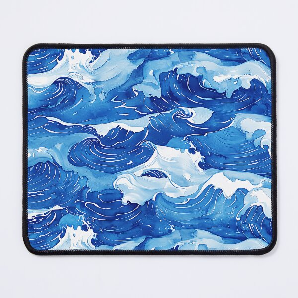 Item preview, Japanese-Inspired Ocean Waves In Cool, Calming Blue  designed and sold by DEC02.