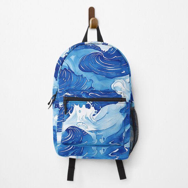 Item preview, Japanese-Inspired Ocean Waves In Cool, Calming Blue designed and sold by DEC02.