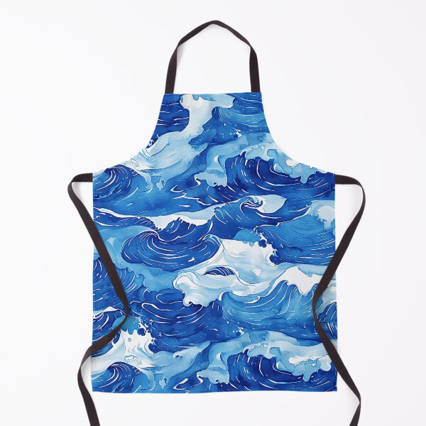 Item preview, Japanese-Inspired Ocean Waves In Cool, Calming Blue designed and sold by DEC02.