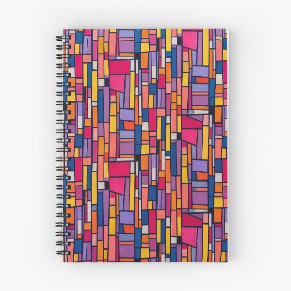 Item preview, Mid-Century Modern Geometric Stained Glass Block Pattern designed and sold by Maddie4Real.