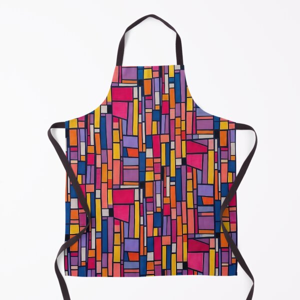 Item preview, Mid-Century Modern Geometric Stained Glass Block Pattern designed and sold by Maddie4Real.