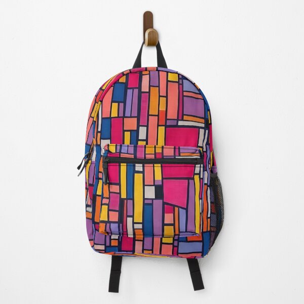 Item preview, Mid-Century Modern Geometric Stained Glass Block Pattern designed and sold by Maddie4Real.
