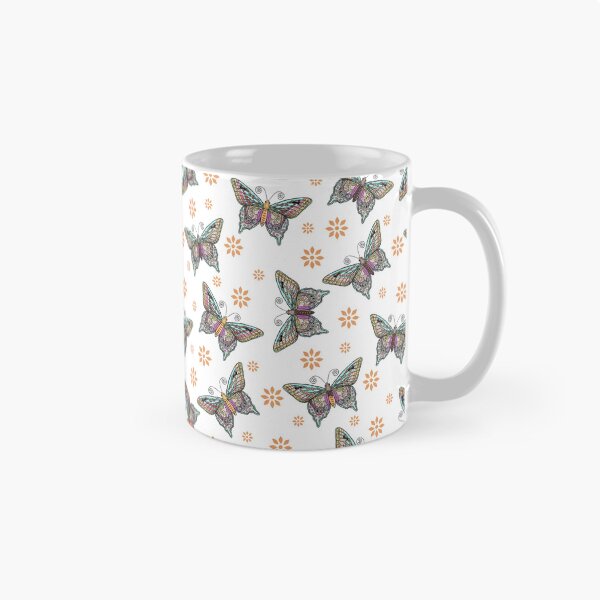 Item preview, Boho Butterfly Repeat Pattern in Pastel and Orange designed and sold by altastudio.