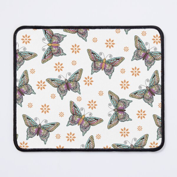 Item preview, Boho Butterfly Repeat Pattern in Pastel and Orange designed and sold by altastudio.