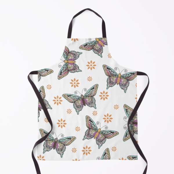 Item preview, Boho Butterfly Repeat Pattern in Pastel and Orange designed and sold by altastudio.