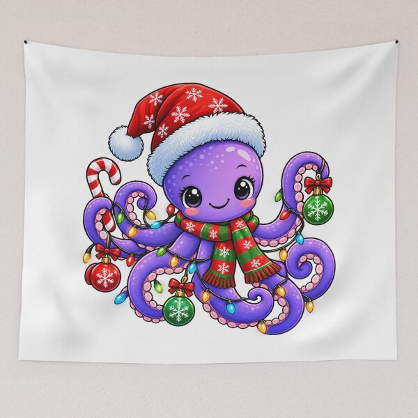 Item preview, Christmas Octopus Cute Holiday Sea Creature Design for Ocean Lovers designed and sold by Teetreasure2.