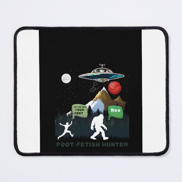 Item preview, Funny UFO and Bigfoot Foot Fetish Hunter Humorous Cryptid Design designed and sold by Yamato Crow.