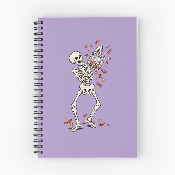 Item preview, Skeleton Eating Halloween Candy Spooky Design designed and sold by Krasnovaovaova.