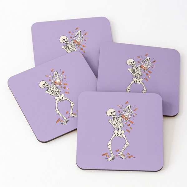 Item preview, Skeleton Eating Halloween Candy Spooky Design designed and sold by Krasnovaovaova.
