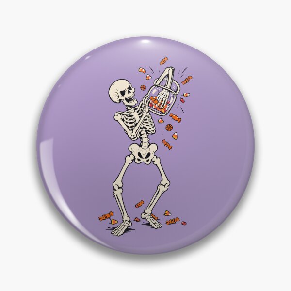 Item preview, Skeleton Eating Halloween Candy Spooky Design designed and sold by Krasnovaovaova.