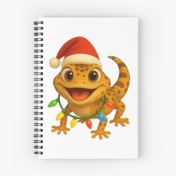 Item preview, Tangerine Leopard Gecko Christmas designed and sold by Sillytoe.