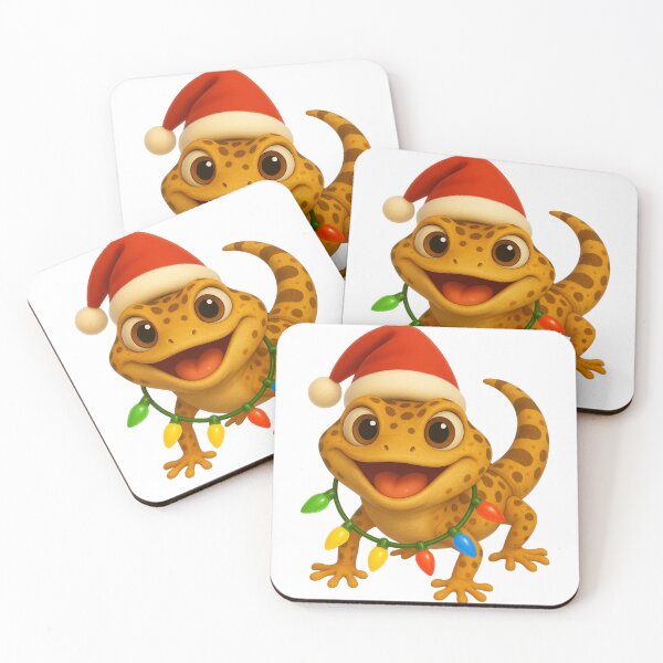 Item preview, Tangerine Leopard Gecko Christmas designed and sold by Sillytoe.