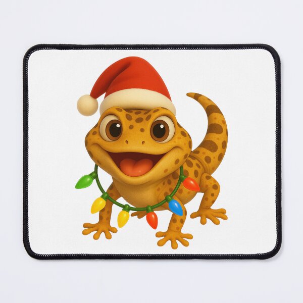 Item preview, Tangerine Leopard Gecko Christmas designed and sold by Sillytoe.
