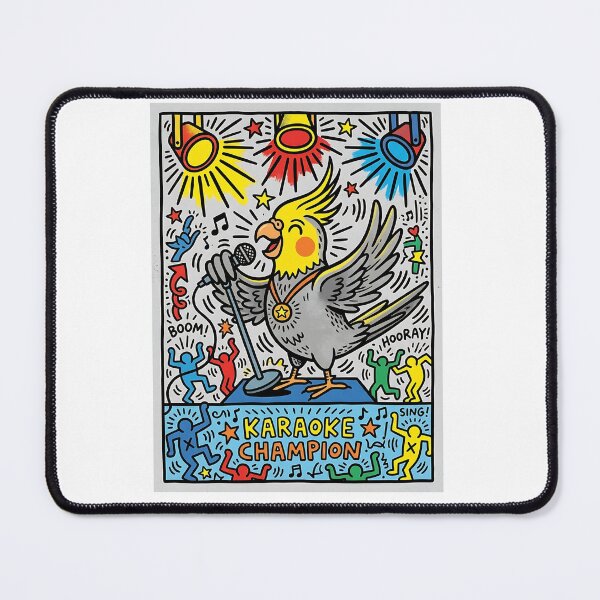 Item preview, Cockatiel Karaoke Champion designed and sold by PictoVibe.