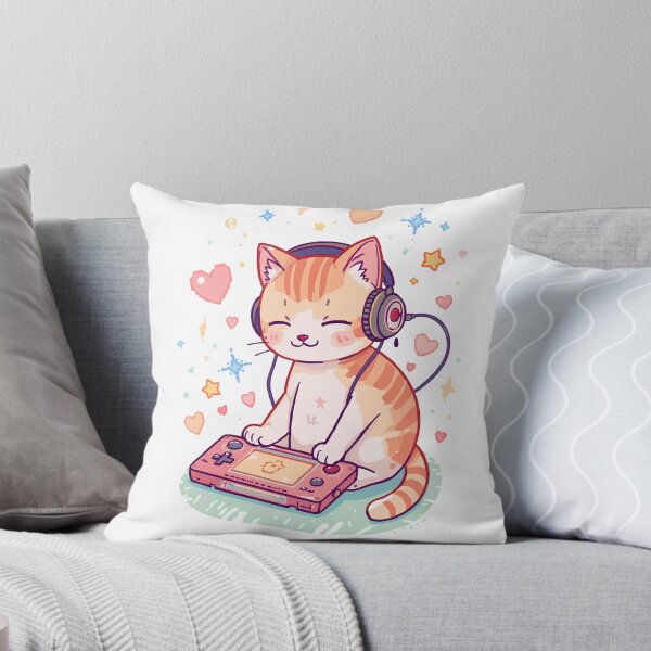 Item preview, Cozy Gamer Cat - Lo-Fi Retro Handheld Console T-Shirt designed and sold by MoodPeel_ .