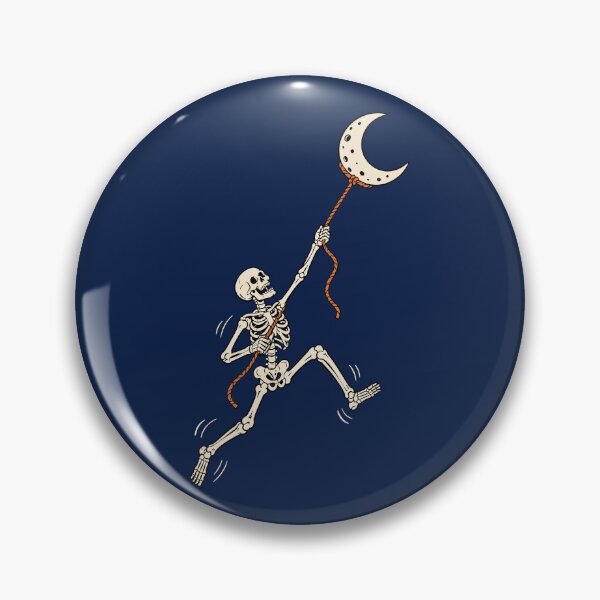Item preview, Skeleton Holding Crescent Moon Halloween Design designed and sold by Krasnovaovaova.