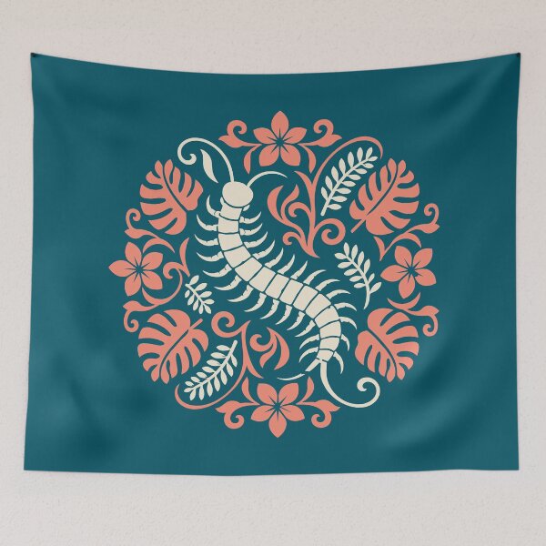 Item preview, Tropical Centipede – Polynesian & Hawaiian Quilt Inspired Design | Tahitifaifai designed and sold by Tahitifaifai.