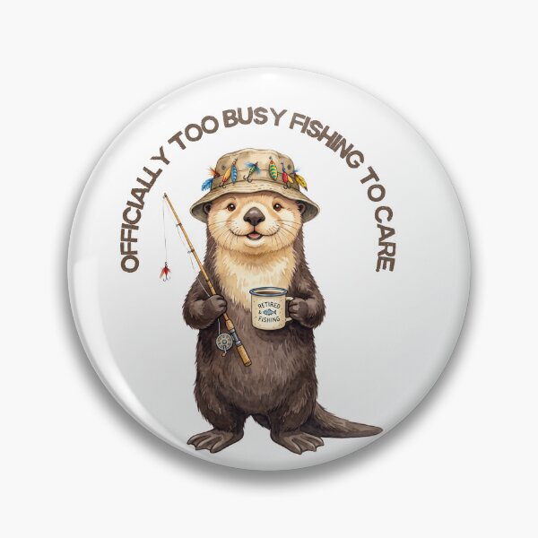 Item preview, Fishing Otter Bucket Hat designed and sold by Tiffany Roy.