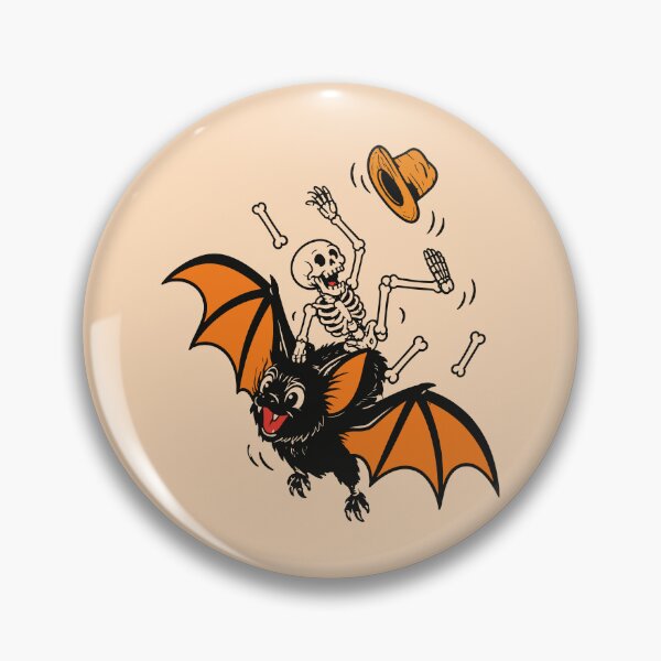 Item preview, Skeleton Riding Black Bat Halloween Design designed and sold by Krasnovaovaova.