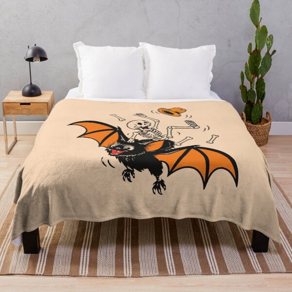 Item preview, Skeleton Riding Black Bat Halloween Design designed and sold by Krasnovaovaova.