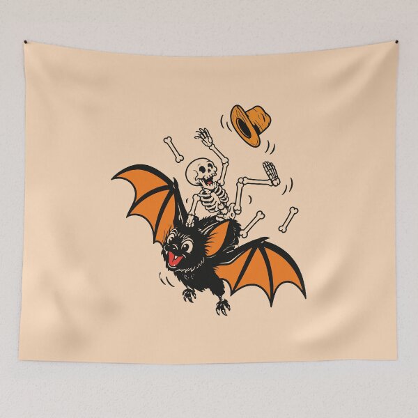 Item preview,  Skeleton Riding Black Bat Halloween Design designed and sold by Krasnovaovaova.