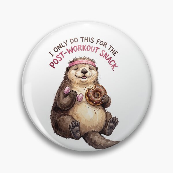 Item preview, Workout Otter Donut Snack designed and sold by Tiffany Roy.