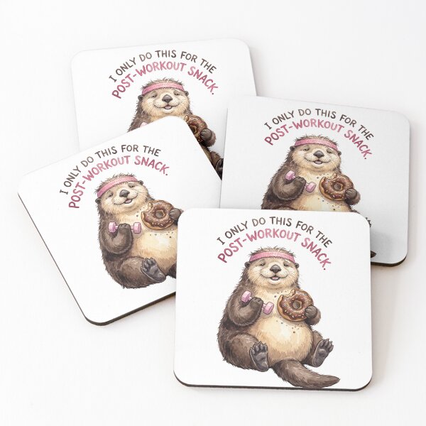 Item preview, Workout Otter Donut Snack designed and sold by Tiffany Roy.