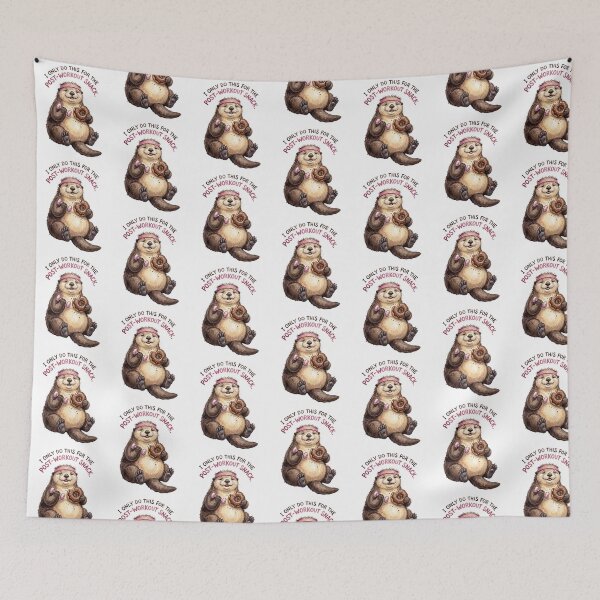 Item preview, Workout Otter Donut Snack designed and sold by Tiffany Roy.