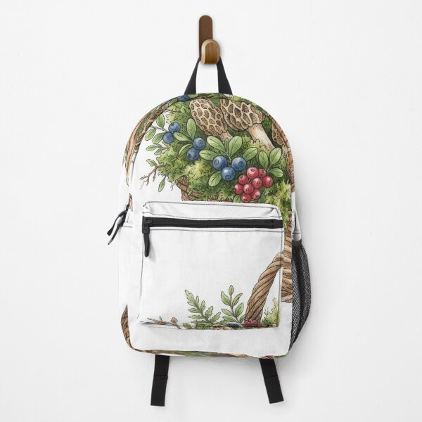 Item preview, Morel Mushrooms and Wild Berries Basket Cottagecore designed and sold by Rahat3344.