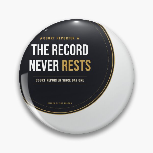 Item preview, The Record Never Rests Court Reporter Seal designed and sold by SlowMadeShelf.