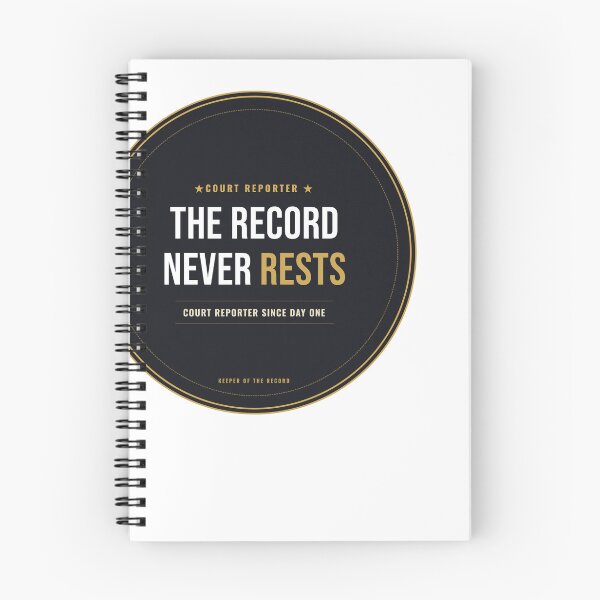Item preview, The Record Never Rests Court Reporter Seal designed and sold by SlowMadeShelf.