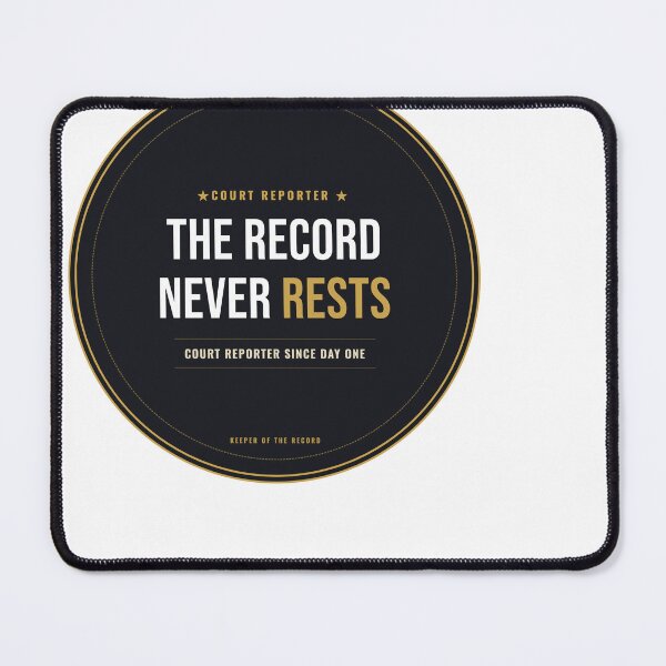 Item preview, The Record Never Rests Court Reporter Seal designed and sold by SlowMadeShelf.