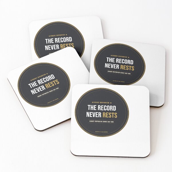 Item preview, The Record Never Rests Court Reporter Seal designed and sold by SlowMadeShelf.
