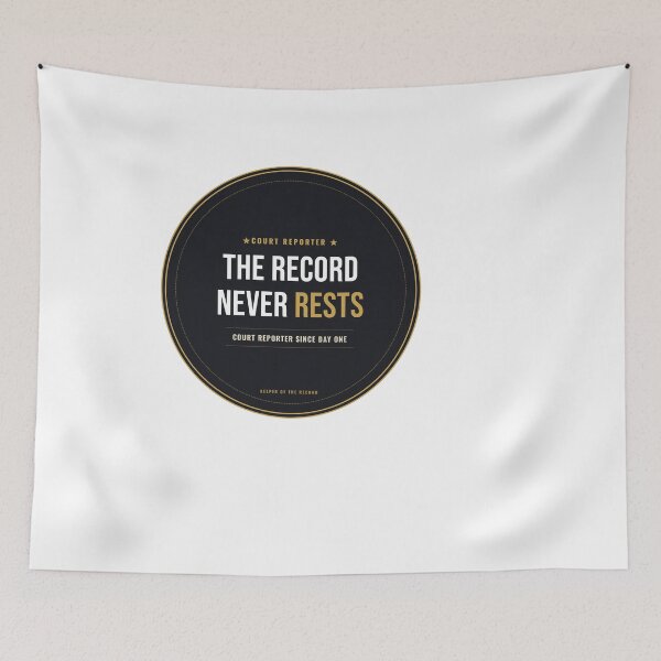 Item preview, The Record Never Rests Court Reporter Seal designed and sold by SlowMadeShelf.