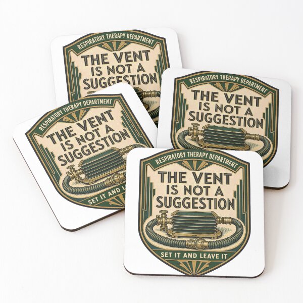 Item preview, The ventilator is not a suggestion for a respiratory therapist badge. designed and sold by BoosterShop.